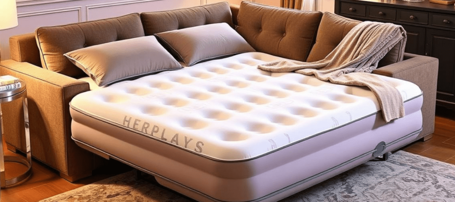 queen sleeper sofa with inflatable mattress